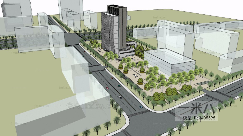 Modern Architectural Bird's-eye View Planning