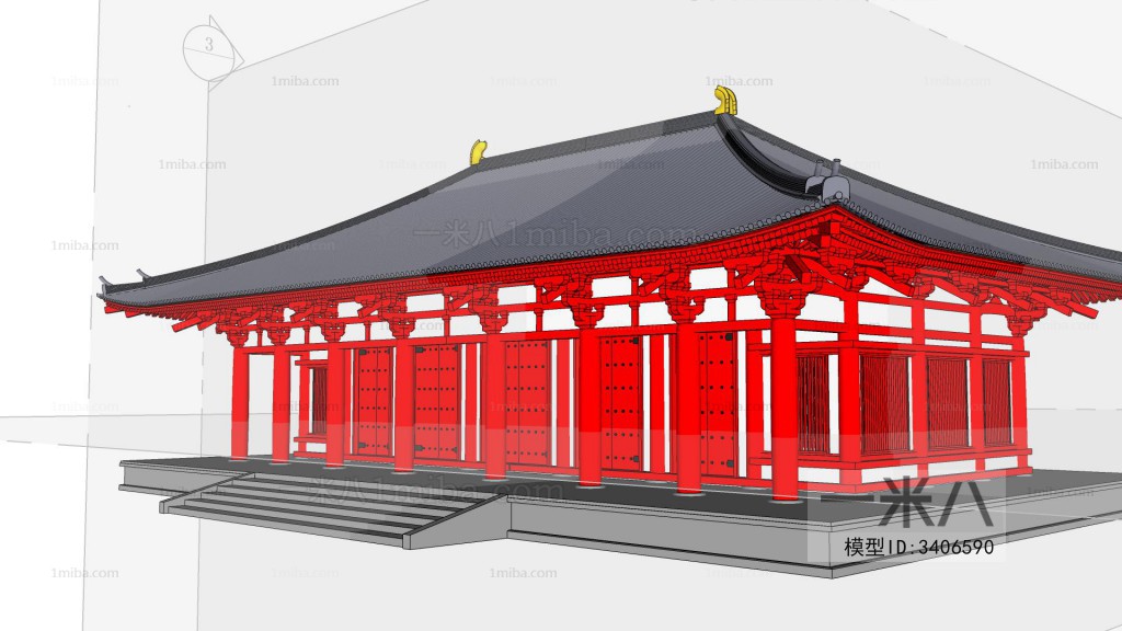 New Chinese Style Ancient Architectural Buildings