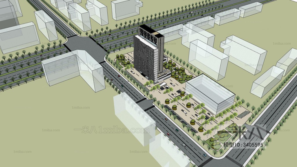 Modern Architectural Bird's-eye View Planning