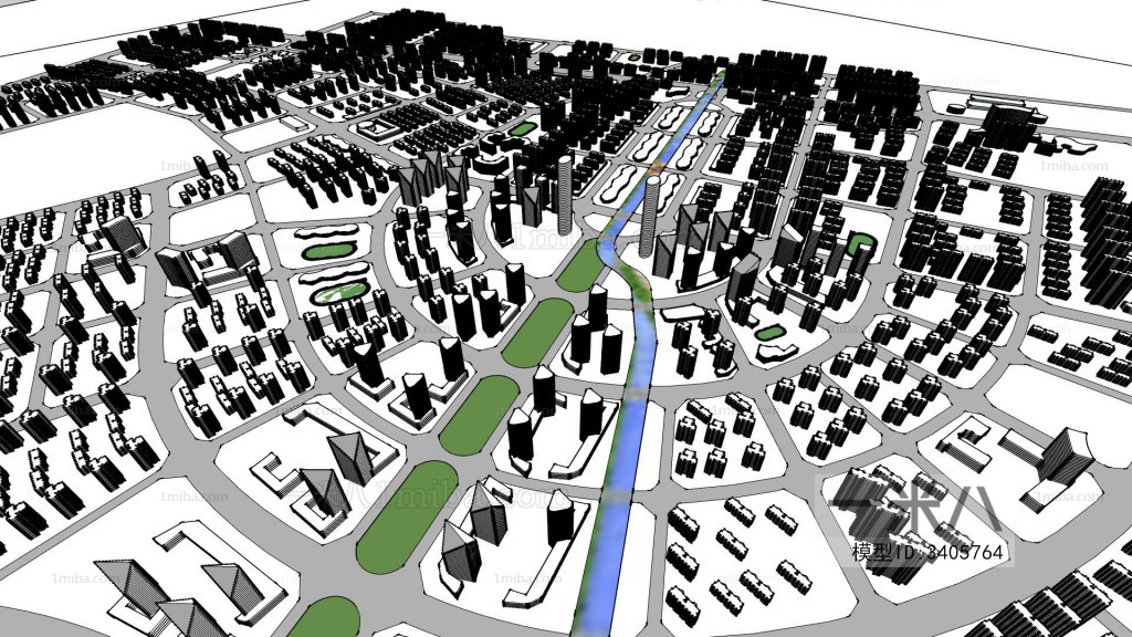 Modern Architectural Bird's-eye View Planning