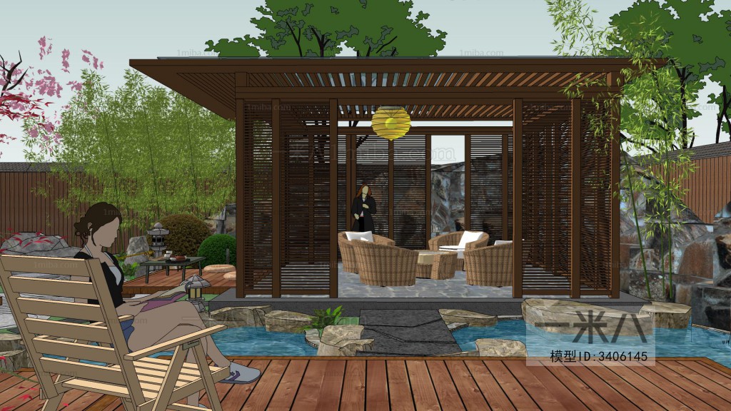 New Chinese Style Courtyard/landscape