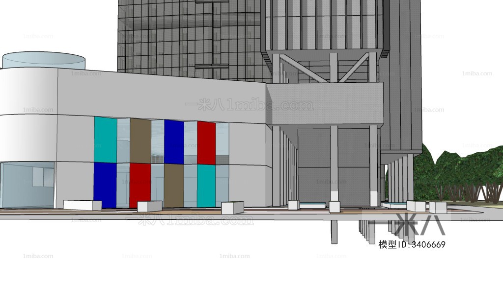 Modern Architectural Bird's-eye View Planning