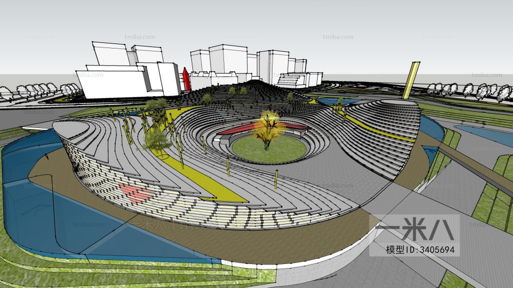 Modern Architectural Bird's-eye View Planning