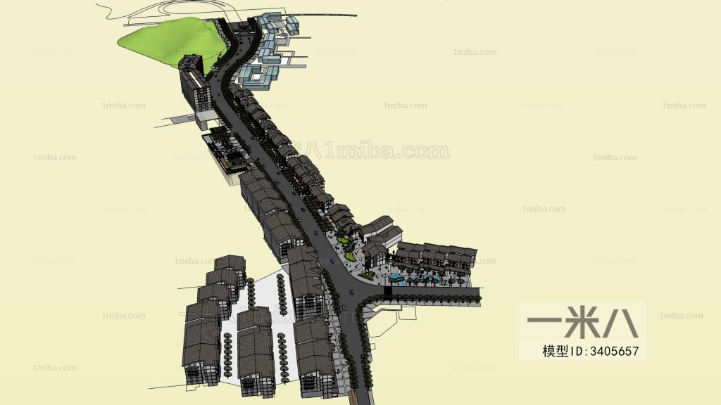 Modern Architectural Bird's-eye View Planning