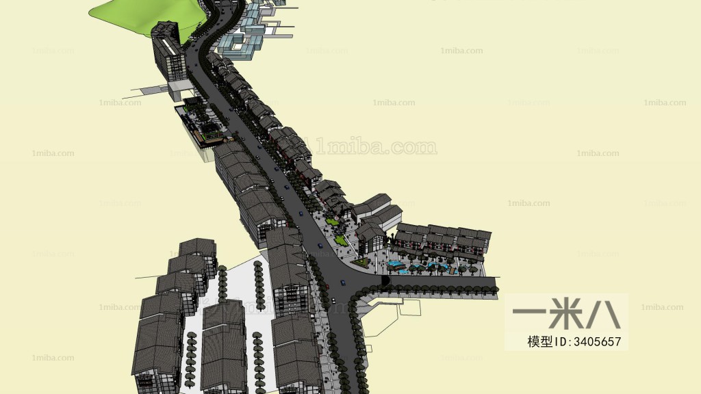 Modern Architectural Bird's-eye View Planning