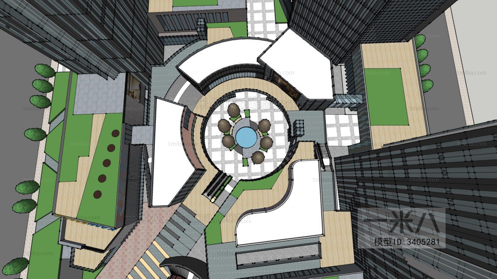 Modern Architectural Bird's-eye View Planning