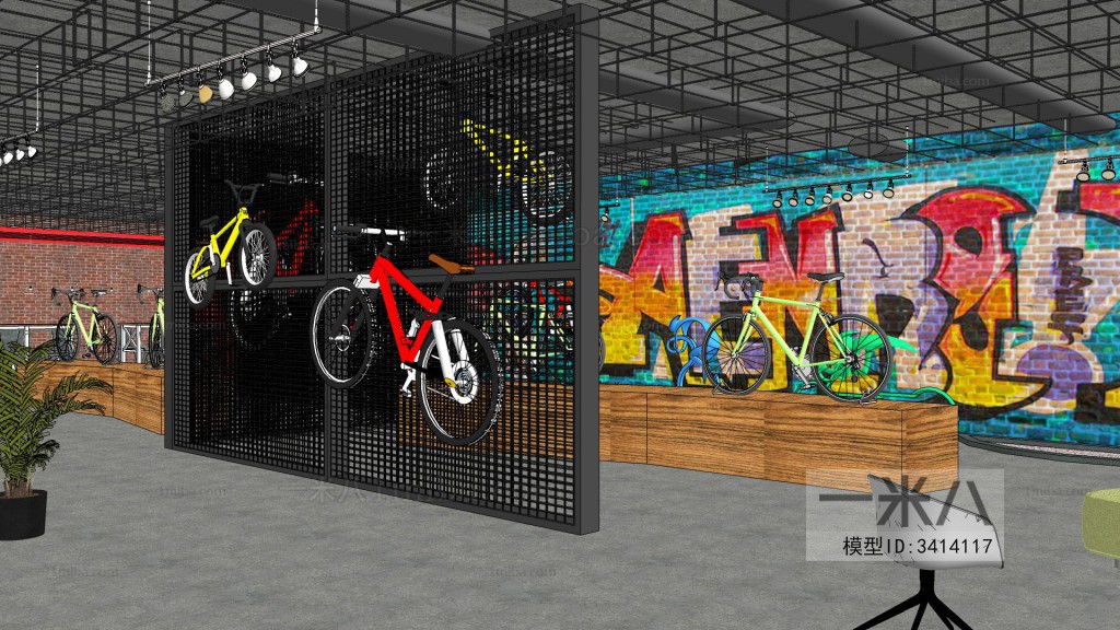 现代自行车专卖店室内设计