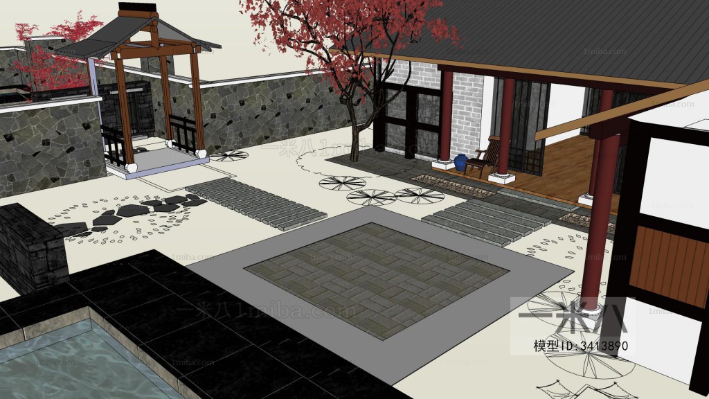 New Chinese Style Courtyard/landscape