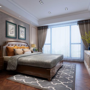 American Style Simple European Style Bedroom-ID:913473629
