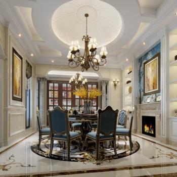 European Style New Classical Style Dining Room-ID:880109863