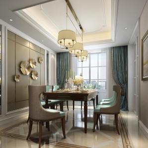American Style Simple European Style Dining Room-ID:980530553
