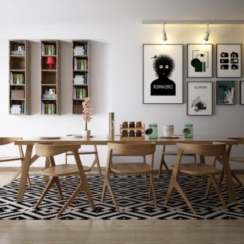Modern Nordic Style Dining Room-ID:610804955