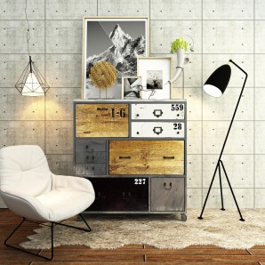 Modern Industrial Style Side Cabinet/Entrance Cabinet-ID:586367537