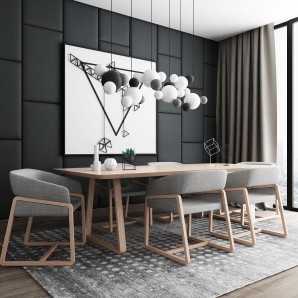 Modern Nordic Style Dining Room-ID:452013758
