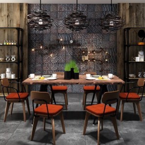 Modern Retro Style Dining Room-ID:217480293
