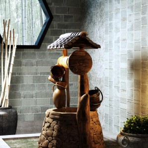 乡村中式庭院/景观水井-模型id【24677】