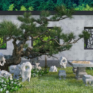 新中式庭院/景观-模型ID【24672】