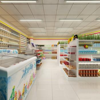 现代超市食品区-模型ID【28653】