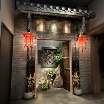 中式火锅店门面门头-模型ID【29361】
