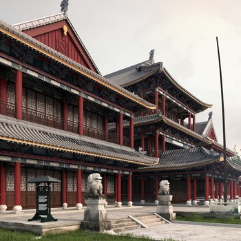 中式明清宫殿古建筑-模型ID【25178】