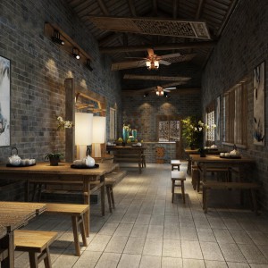 中式茶馆茶楼-模型ID【36402】