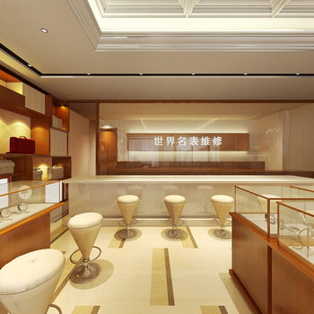 全景-现代名表专卖店-模型ID【58096】