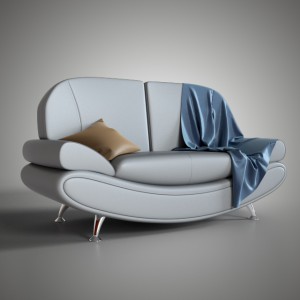 现代双人沙发-模型ID【72895】