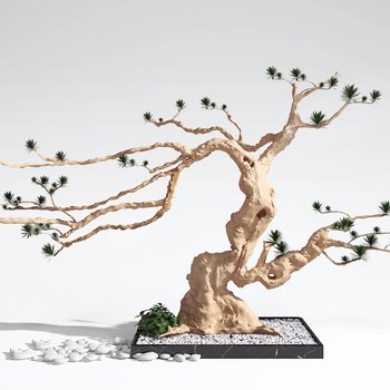 新中式干枝花艺摆件-模型ID【85868】