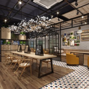 工业风理发店-模型ID【86443】
