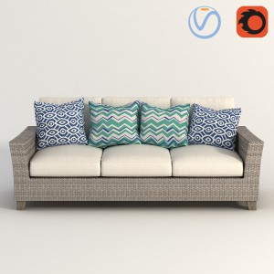 现代三人沙发-模型ID【89894】