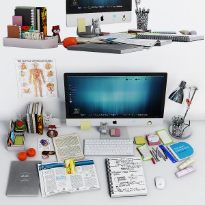 现代电脑/显示器书籍文具-模型ID【90800】