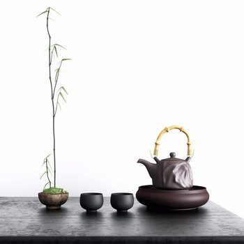 新中式茶具花艺-模型ID【92479】