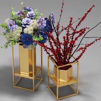 现代新中式花艺插花-模型ID【92679】