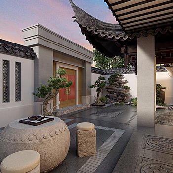 中式庭院/景观-模型ID【106567】