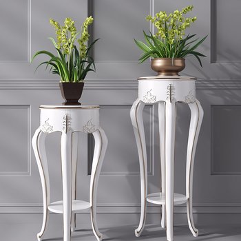 欧式花架绿植盆栽-模型ID【107570】
