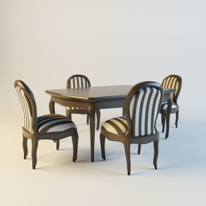 欧式餐桌椅-模型ID【121223】