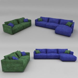 现代组合沙发-模型ID【131635】