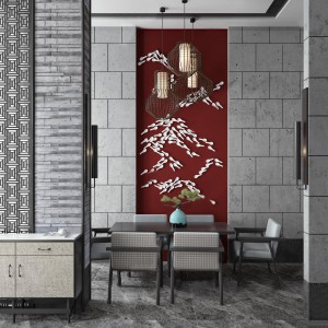 HBA设计 新中式挑空别墅餐厅-模型ID【132452】