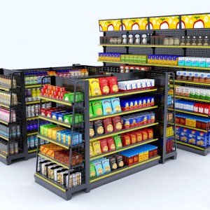 现代食品超市货架-模型ID【138446】