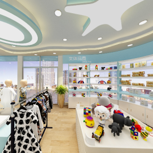 全景-现代婴悦佳母婴专卖店-模型ID【142987】