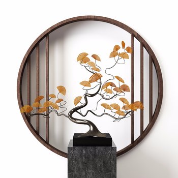 新中式禅意花艺摆件-模型ID【148654】