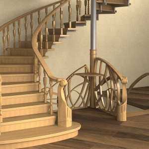 欧式楼梯栏杆/电梯-模型ID【151753】