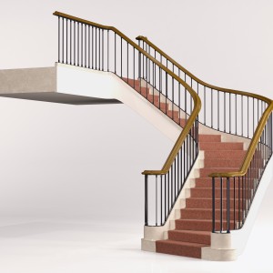 现代楼梯栏杆/电梯-模型ID【151738】