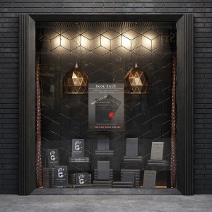 现代书店橱窗设计-模型ID【166582】