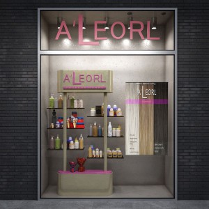 现代化妆品店铺橱窗设计-模型ID【166606】