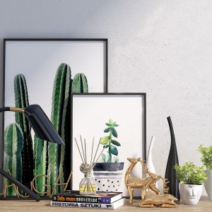 北欧台灯绿植饰品挂画组合-模型ID【168120】
