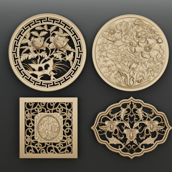 新中式金属雕花-模型ID【181440】