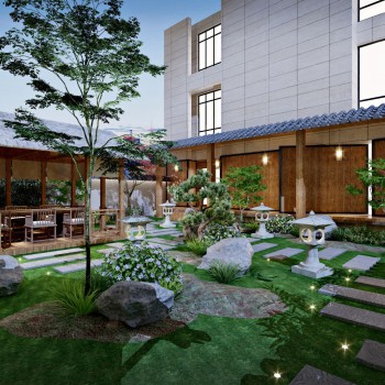 Japanese Style Courtyard/landscape-ID:487529195