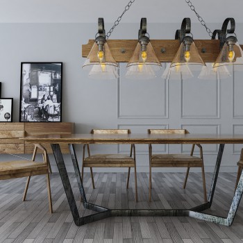 Industrial Style Dining Table And Chairs-ID:145493361