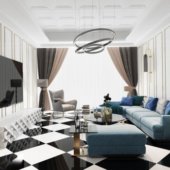 Modern A Living Room-ID:984105892